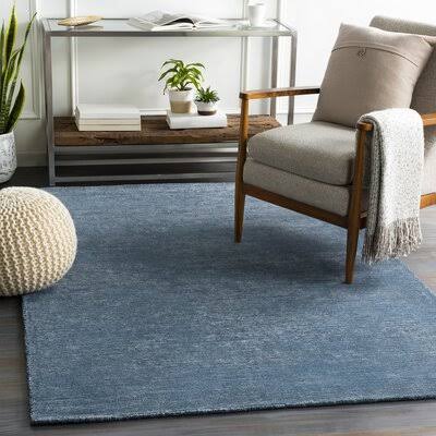 Axel Handmade Tufted Wool/Viscose Navy Area Rug Birch LANE? Rug Size: Rectangle 8& x 10&