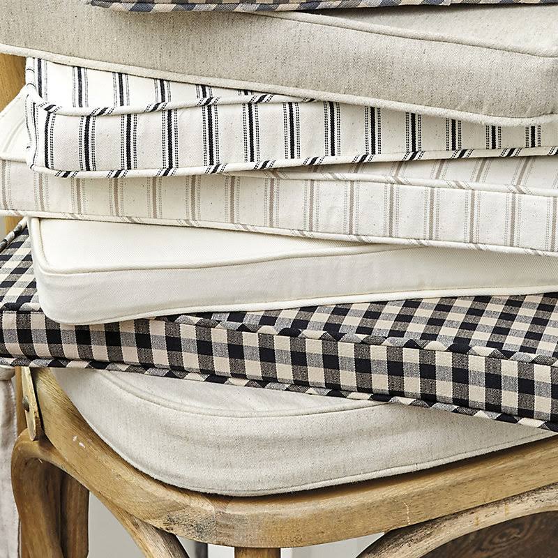 Essential Cushion Vintage Ticking Stripe Black - Ballard Designs