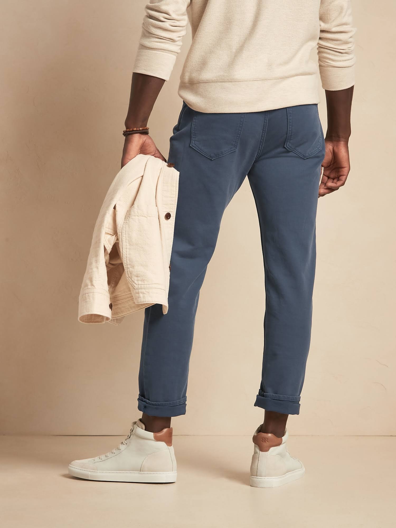 Banana Republic Men's Athletic Tapered Traveler Pant Sullivan Blue Size 31W 32L