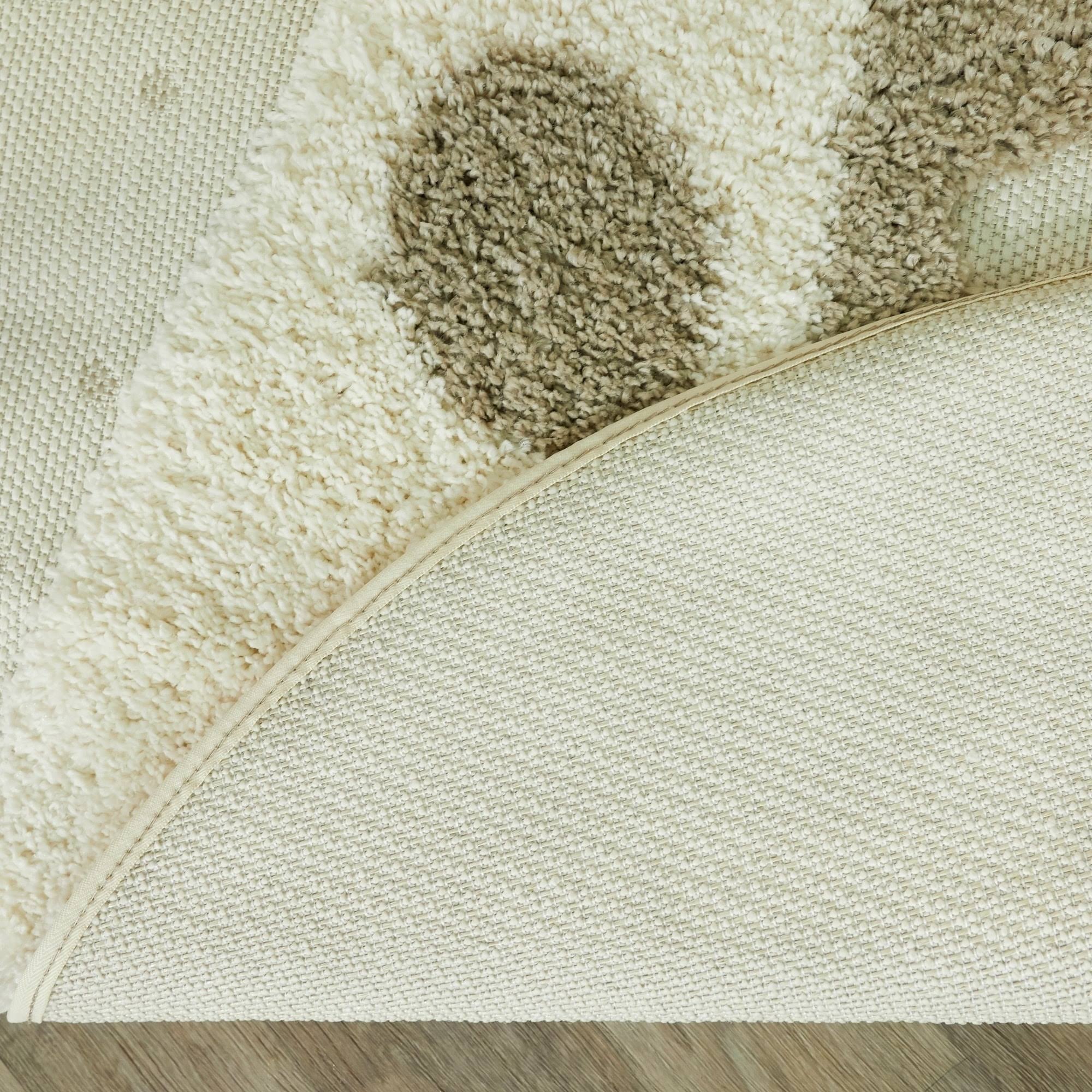 Mod-Tod Polar Bear Round Shag Kids Rug Animal Theme - 3&11x22 Round - White