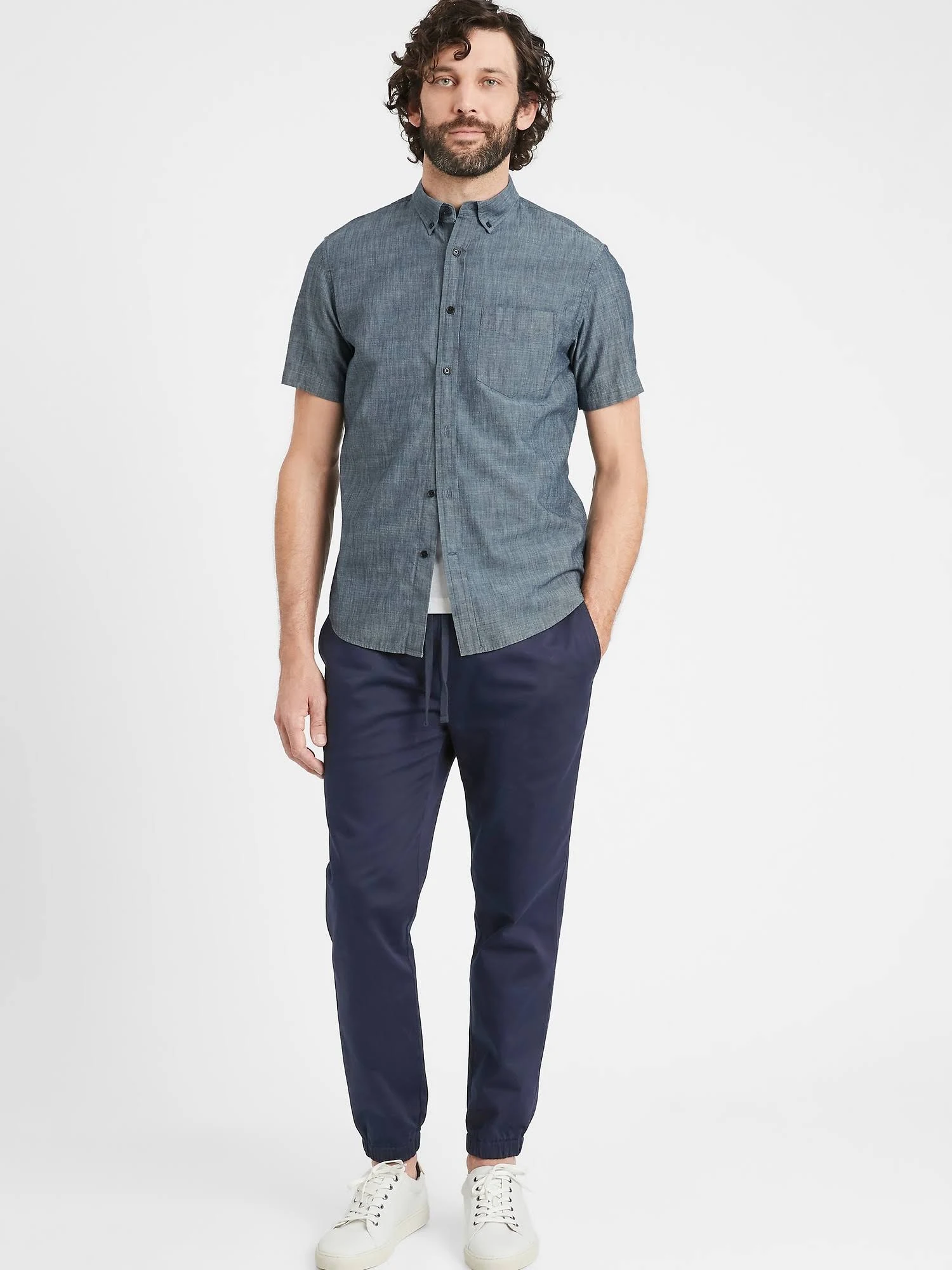 Banana Republic Men's Organic Traveler Jogger Navy Size M