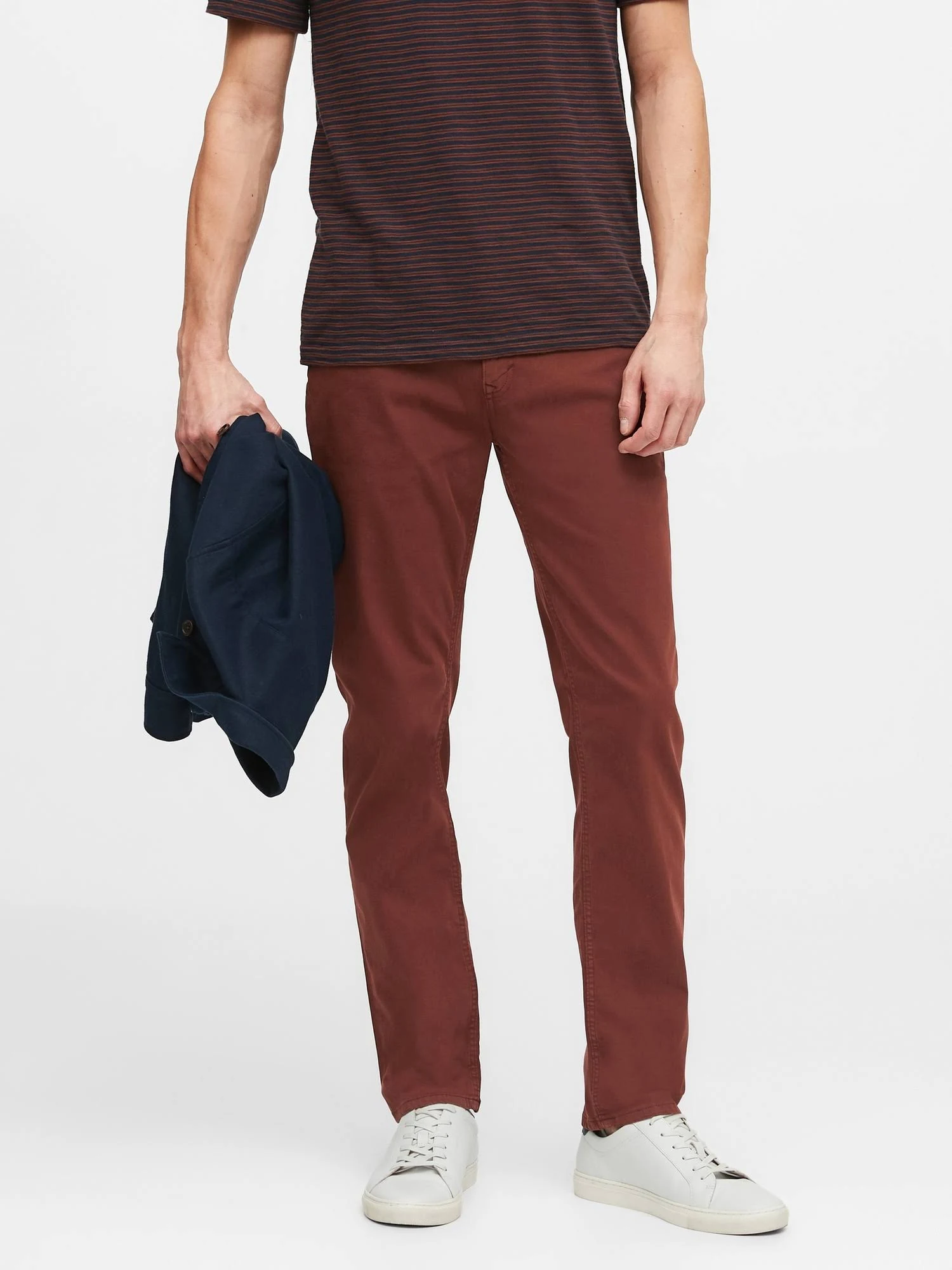 Banana Republic Men's Slim Fly-Weight Traveler Pant Rust Red Size 32W 30L