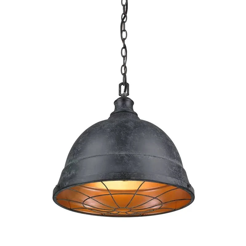Beachcrest Home Elinna 2-Light Inverted Pendant Finish: Black Patina