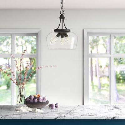 Keener 3 - Light Statement Dome Pendant Finish: English Bronze
