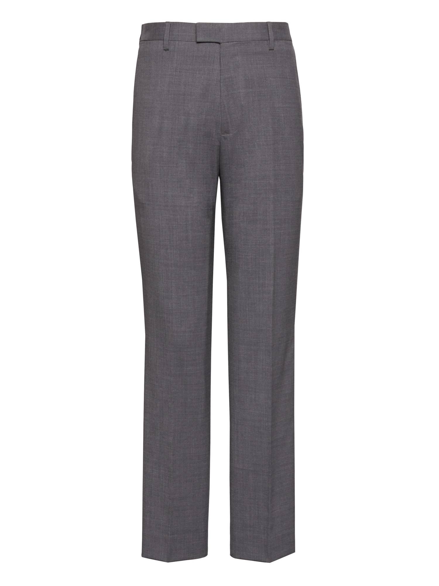 Banana Republic Men's Athletic Tapered Performance Stretch Wool Pant Charcoal Size 26W 30L