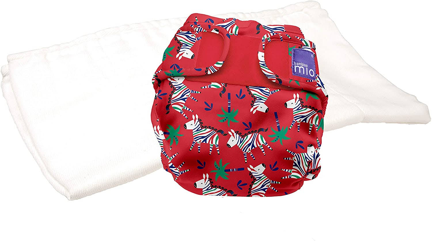 Bambino Mio, Miosoft Two-Piece Nappy (Trial Pack), Zebra Dazzle, Size 2 (9kgs+)