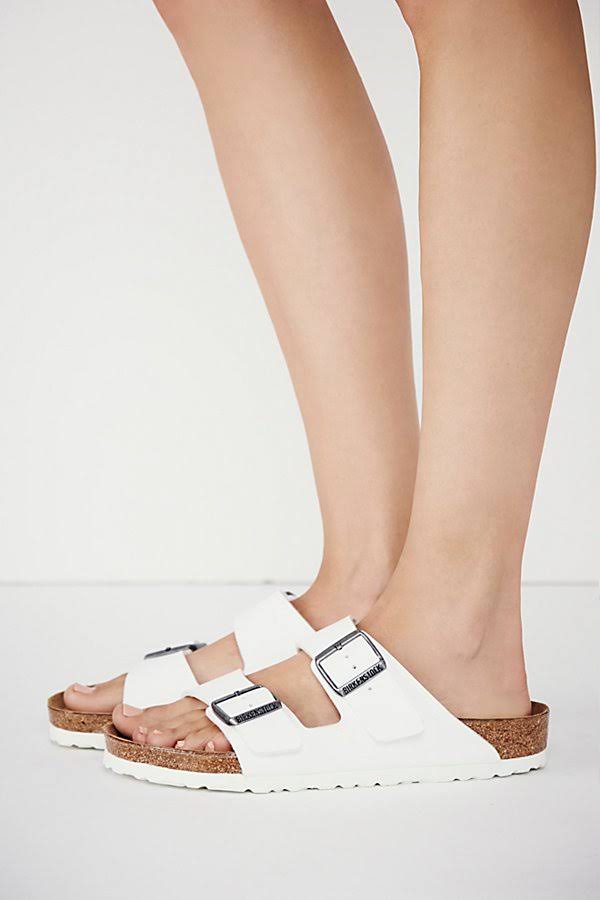 Arizona Birkenstock Sandals by Birkenstock at Free People, White, EU 38