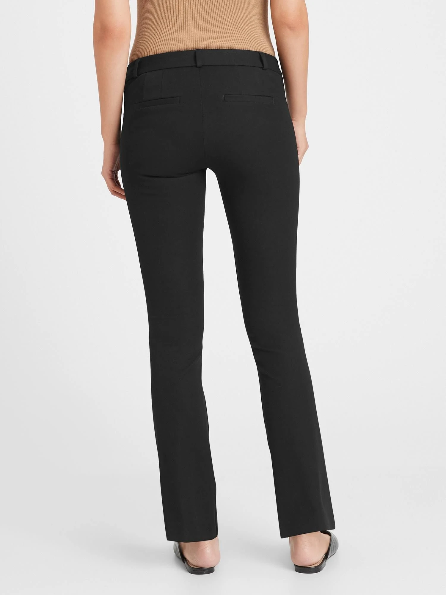 Banana Republic Women's Mid-Rise Straight Sloan Pant Black Size 0 Short