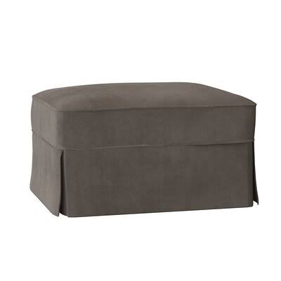 Wayfair Custom Upholstery Barrand Ottoman Body Fabric: Tina Charcoal