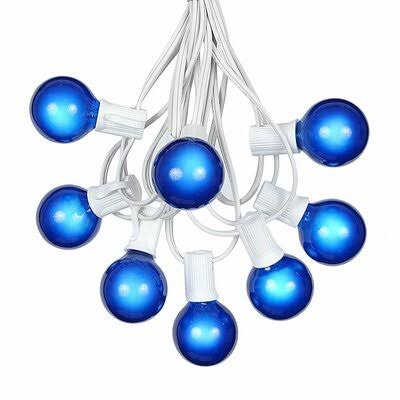 The Party Aisle G40 Patio 25 ft. 25-Light Globe String Lights, White