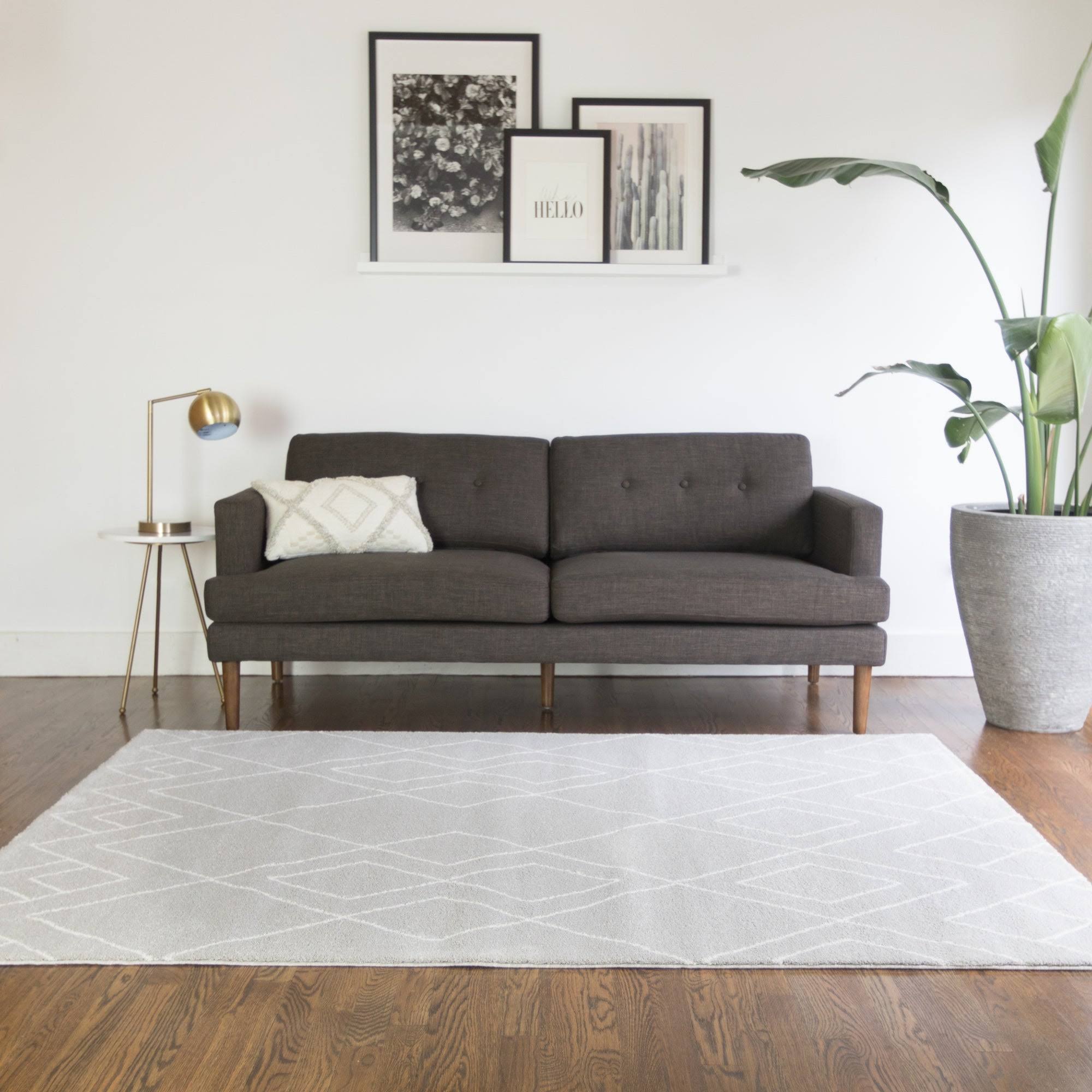Carson Carrington Isgarde Diamond Indoor Area Rug - 5& 3x22 x 7& - Grey