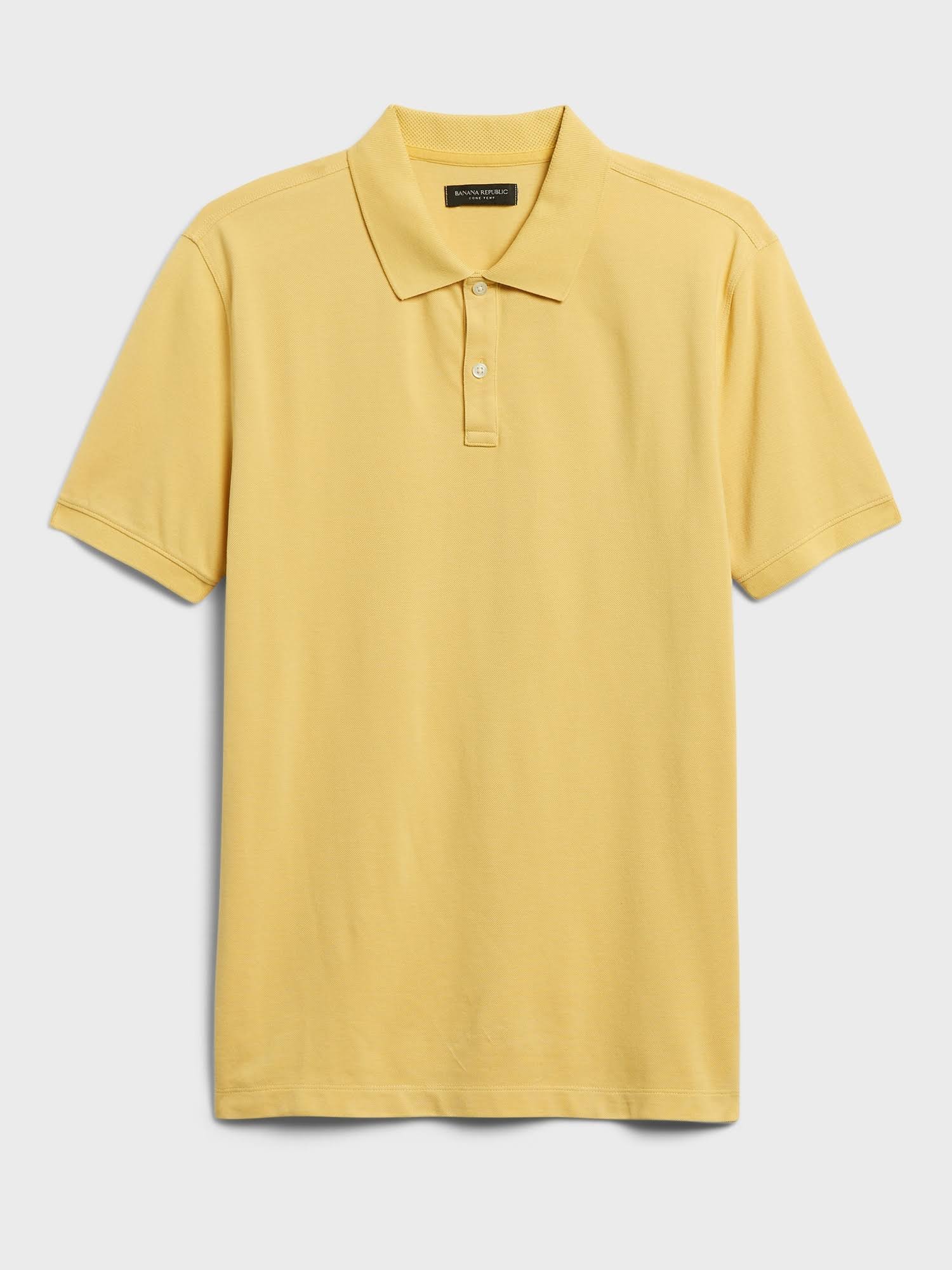 Banana Republic Men's Core Temp Pique Polo Shirt California Calm Size L