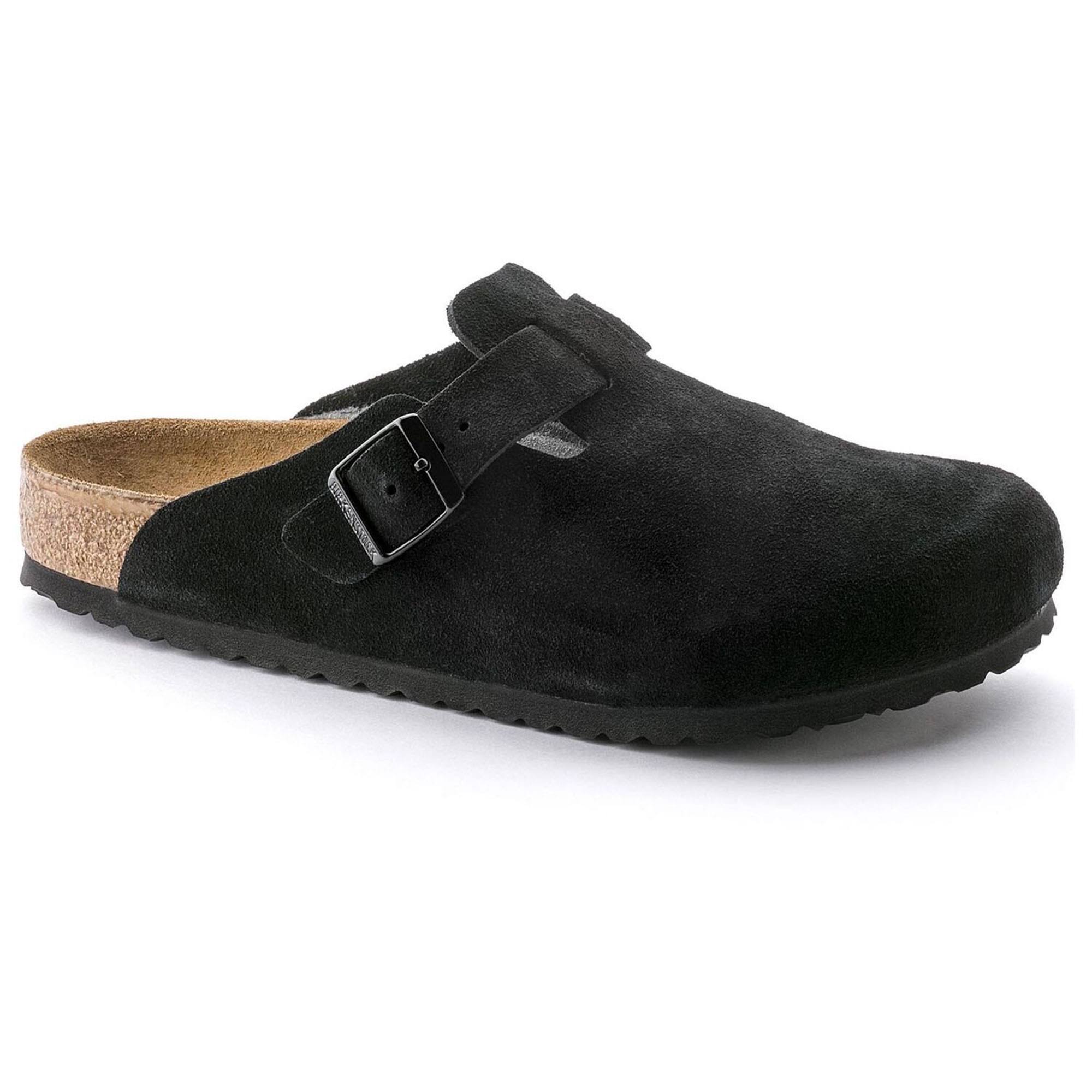 Birkenstock Boston Soft Footbed - Black Suede Size 37