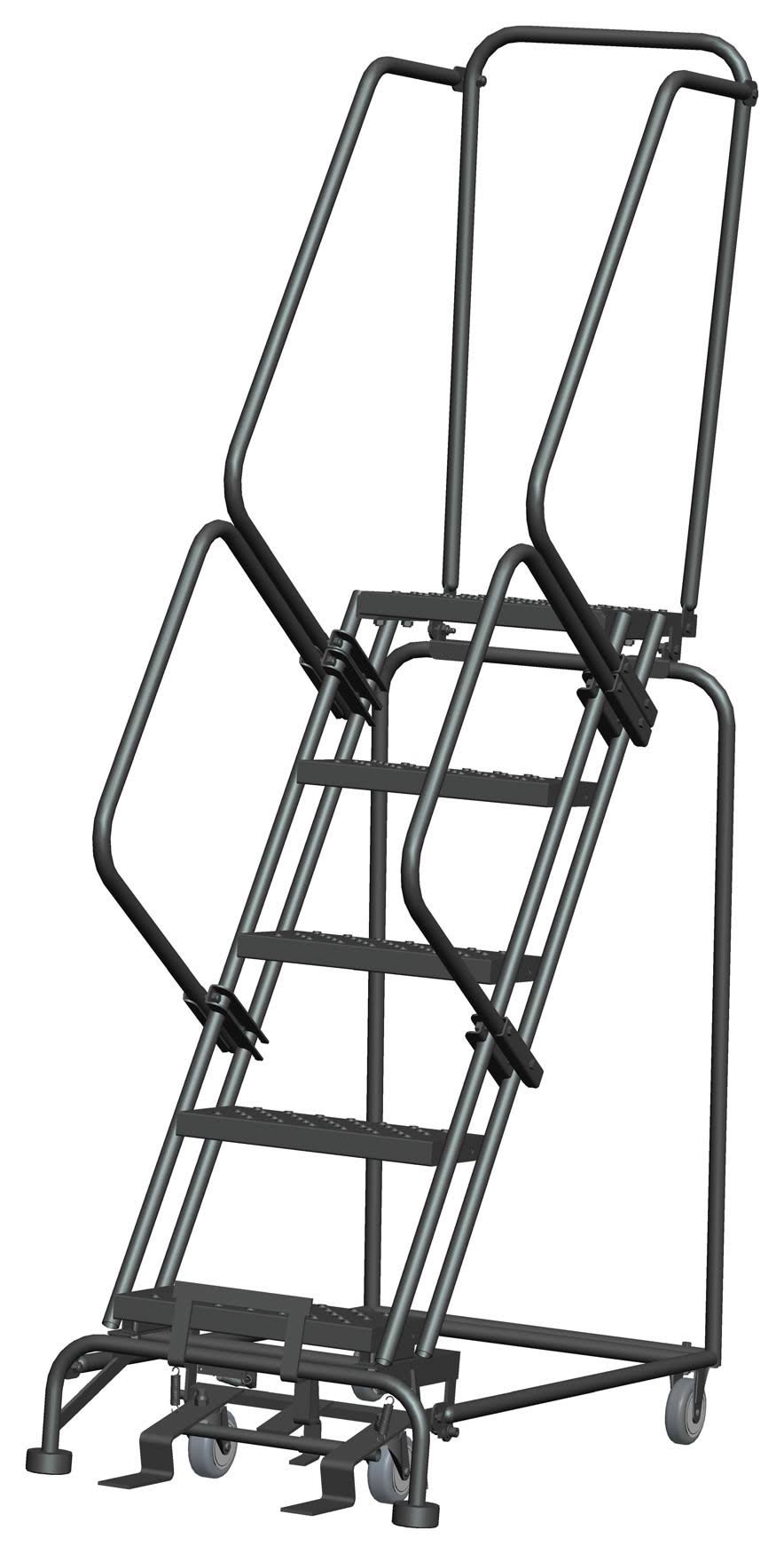 Ballymore 052414p 5 Step Steel Ladder 16x22W Steps Perforated Tread 450 lbs Capacity