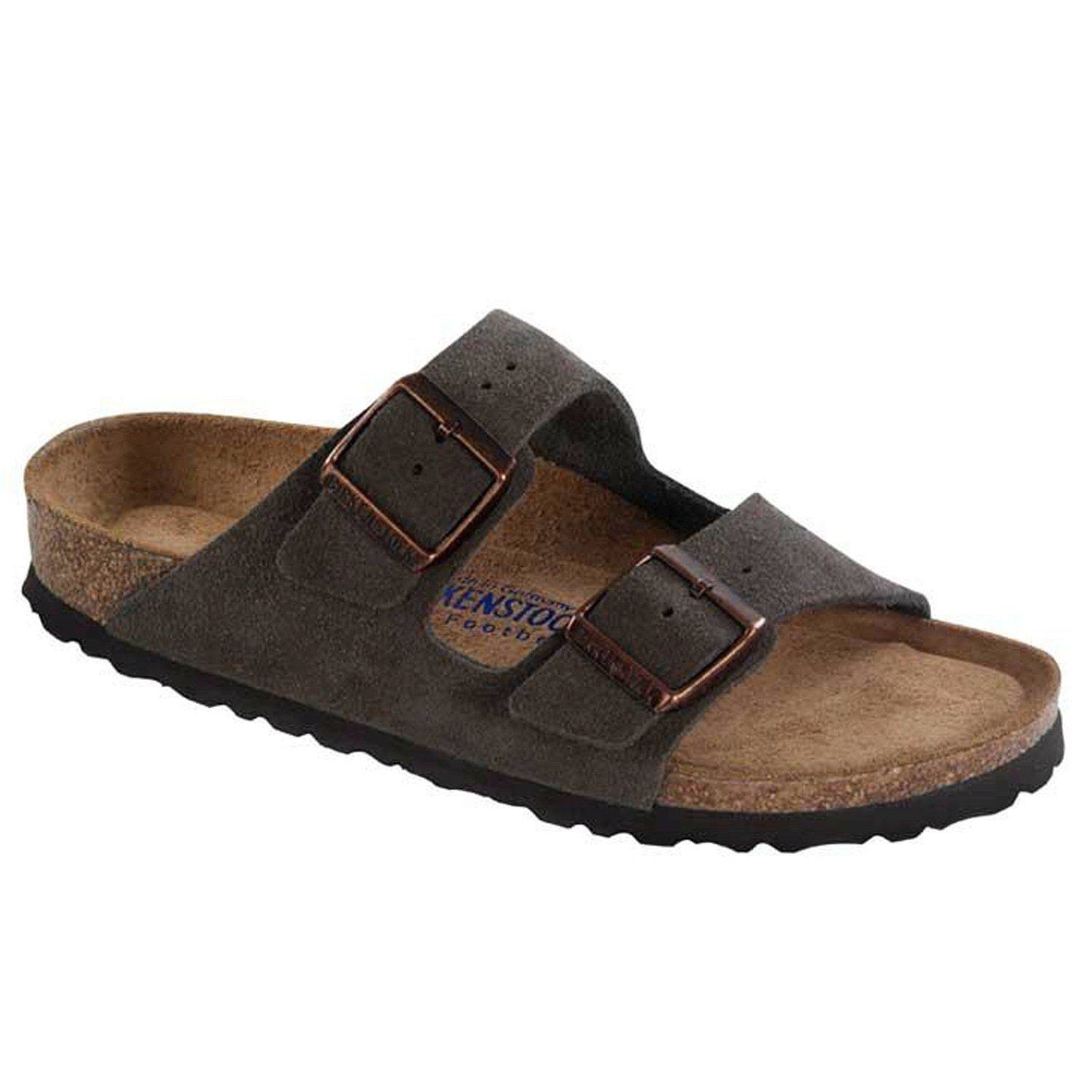 Birkenstock Arizona Soft Footbed Sandal - 38 - Mocha Suede