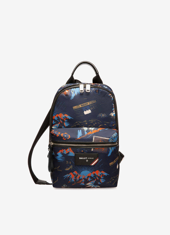 Bally Fuston Blue, Fabric Sling Bag in Blue Os