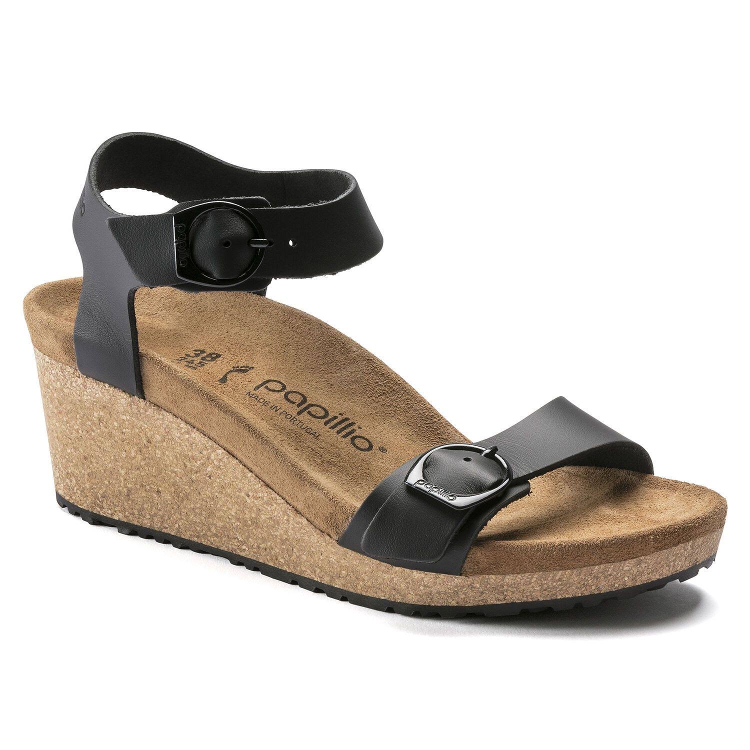 Birkenstock Soley Sandal - Women's 36 Leather/Black Narrow