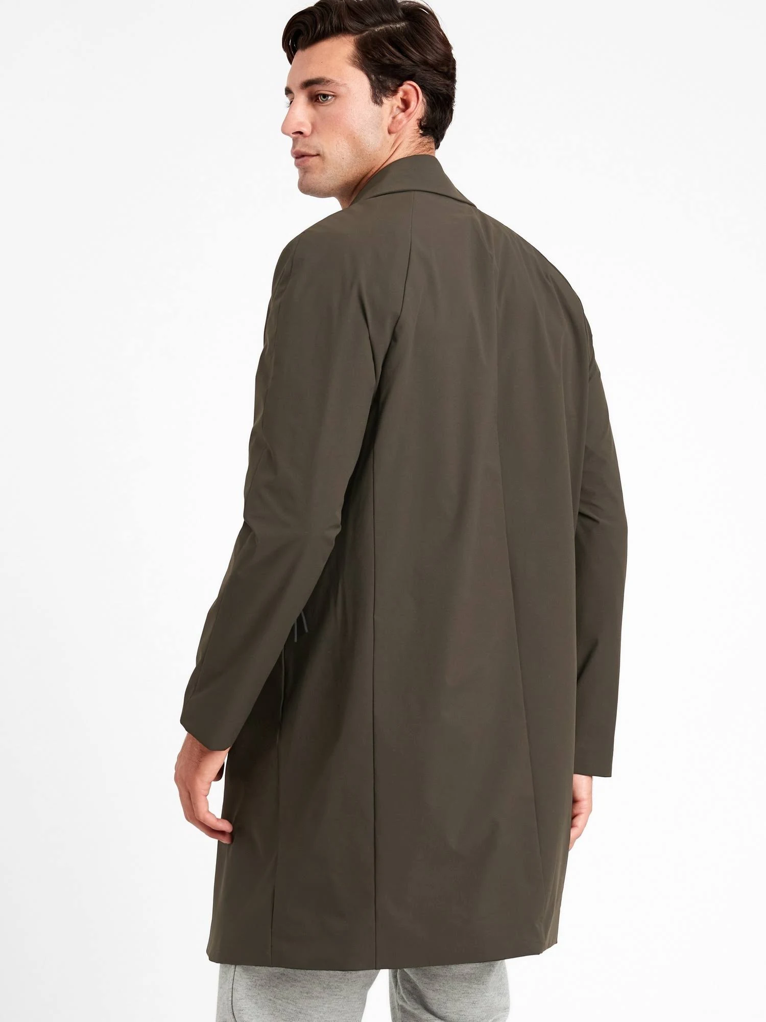 Banana Republic Men's Motion Tech Rain Coat Dark Pine Green Size XL