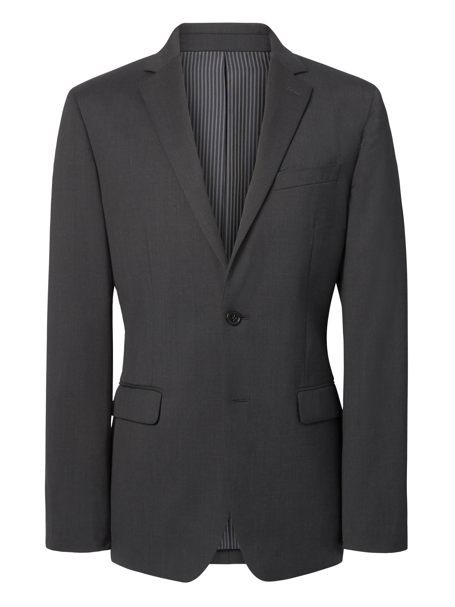 Banana Republic Men's Slim Solid Italian Wool Suit Jacket Charcoal Size 40 Short