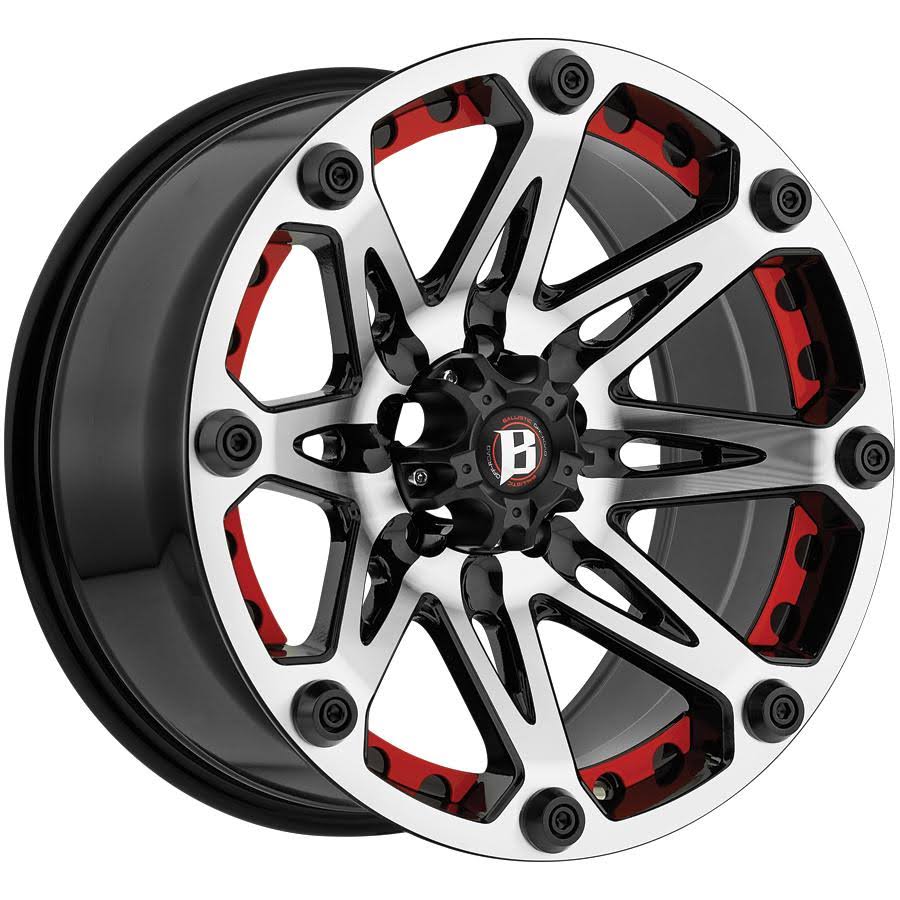 17x9 Ballistic 814 Jester Flat Black Machined 5x127 -12mm - 814790550-12FBM