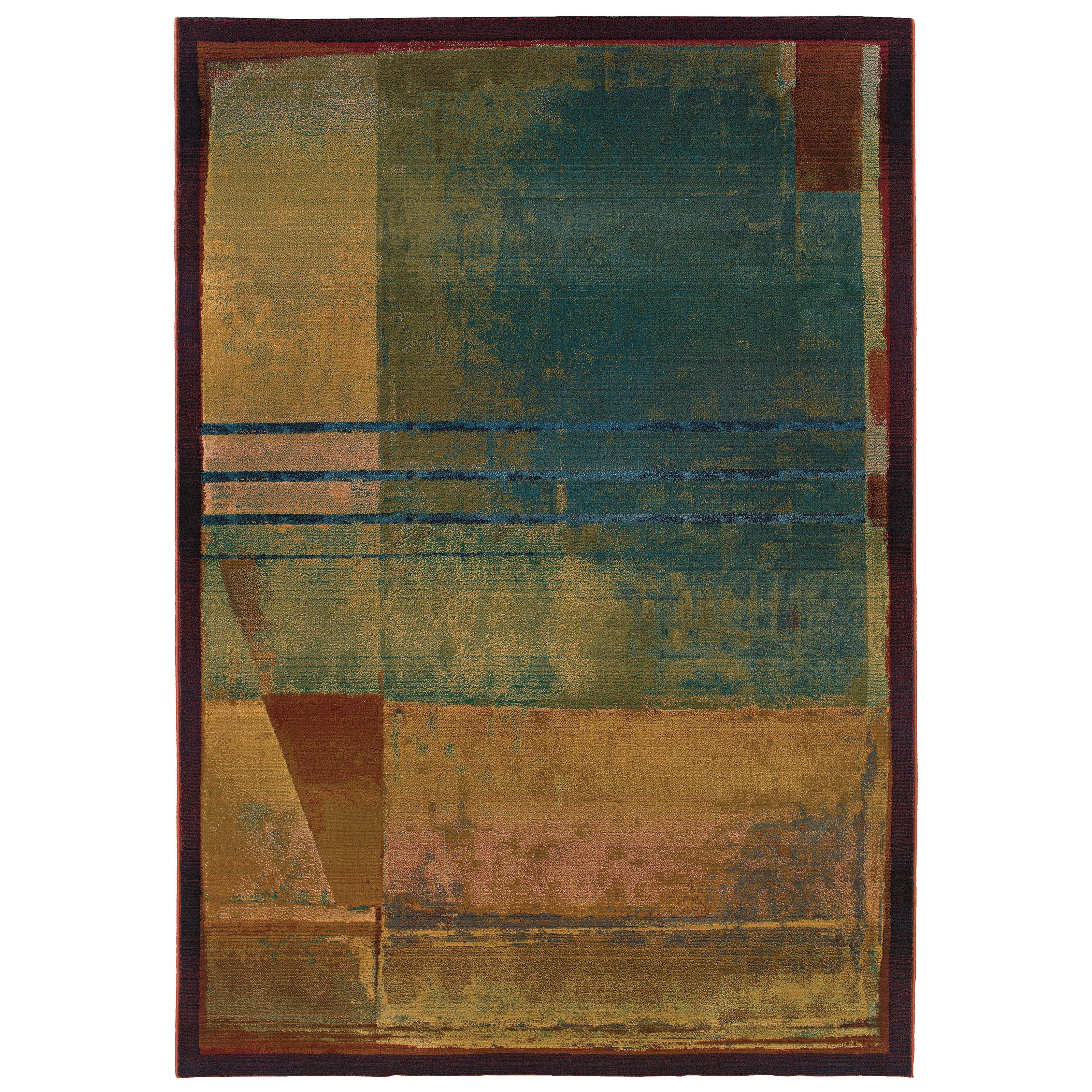 Style Haven Karsyn Modern Abstract Color Block Area Rug, Size: 4& x 5&9, Red