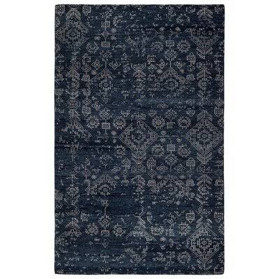 Mcclinton Hand Knotted Wool Dark Blue/Gray Rug Birch Lane Rug Size: Rectangle 5&6x22 x 8&