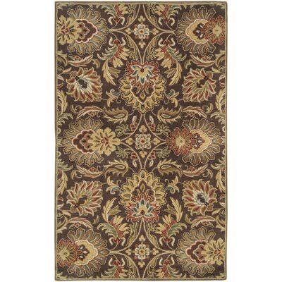 Arden Oriental Handmade Tufted Wool Dark Brown/Garnet Area Rug Birch Lane Rug Size: Rectangle 4& x 6&