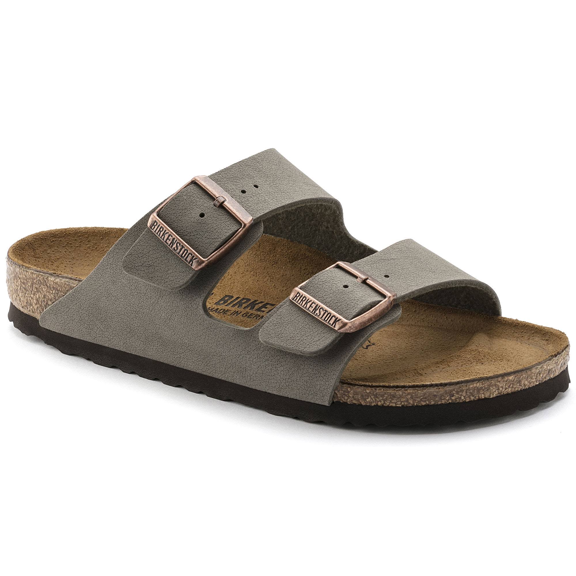 Birkenstock Arizona Birko Flor Sandals - Stone