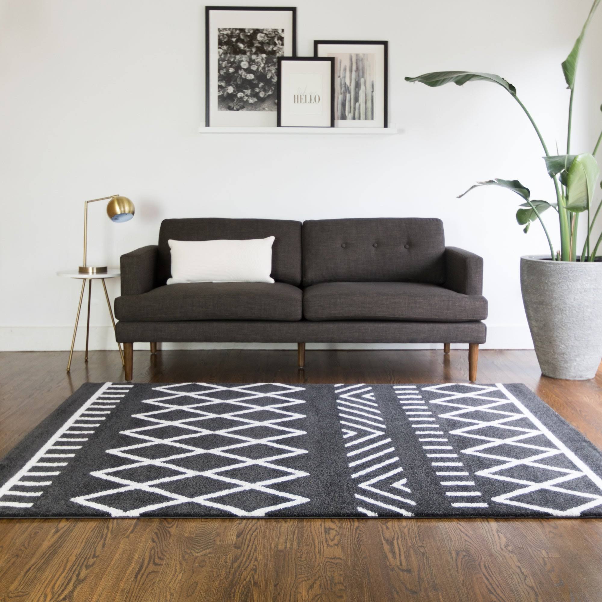 Carson Carrington Salsaker Geometric Indoor Area Rug - 5& 3x22 x 7& - Black