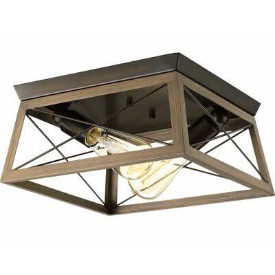 Delon 2 - Light 12x22 Caged Geometric Flush Mount