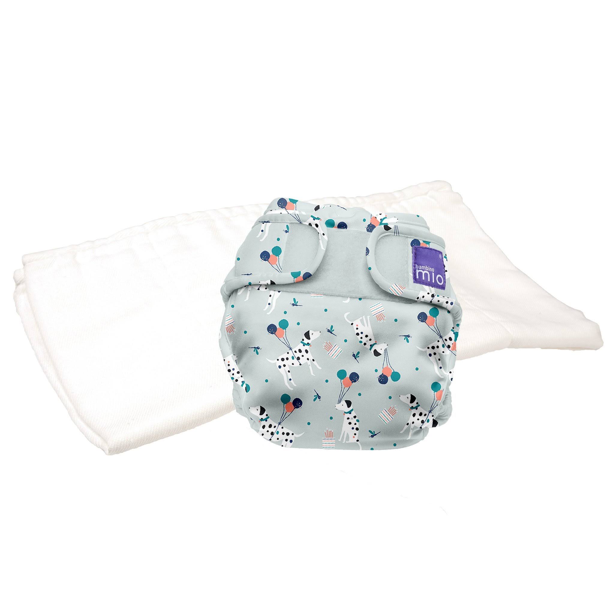 Bambino Mio mioduo Two-Piece Cloth Diaper, Puppy Party / Size One