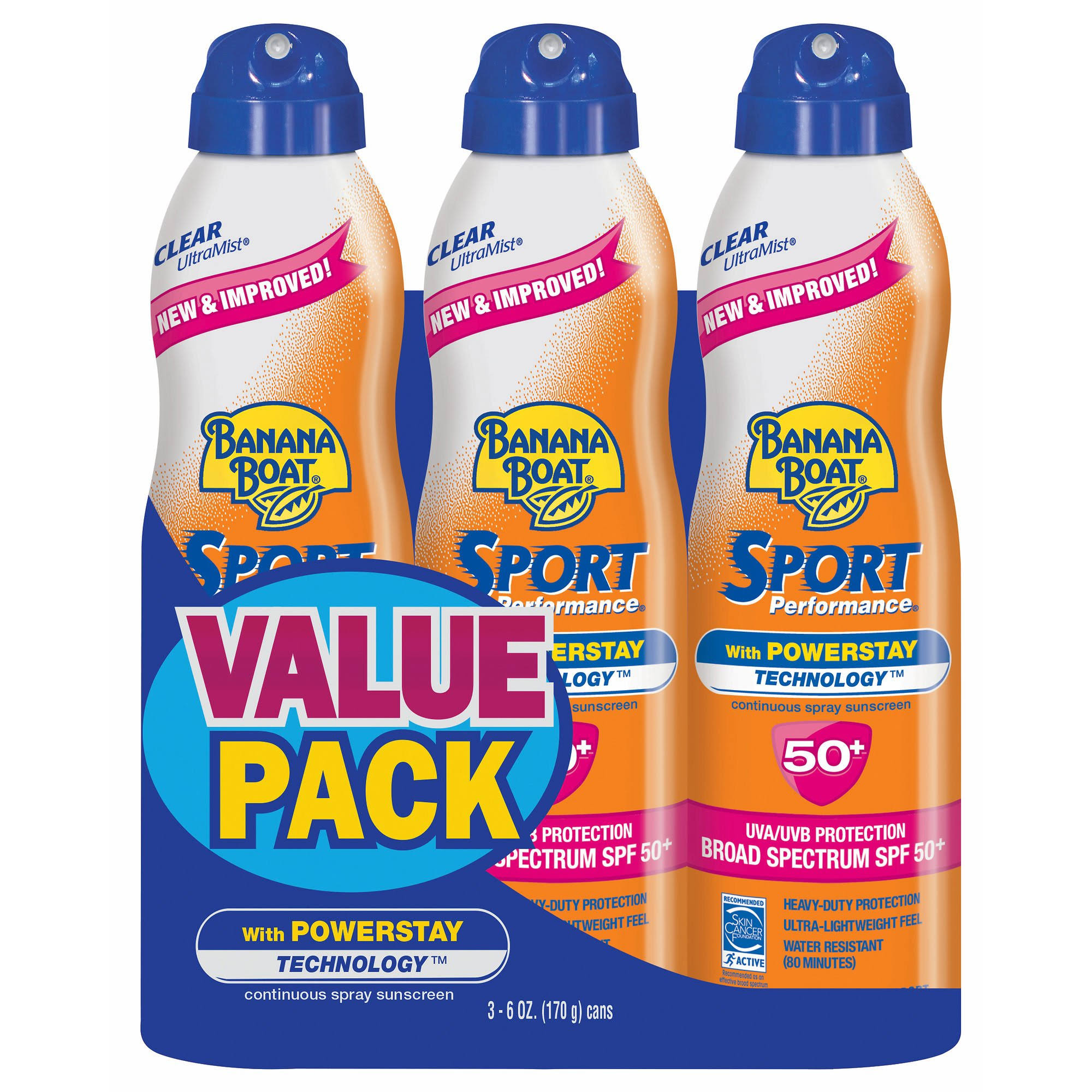 Banana Boat Sport SPF 50 C-Spray 6 oz. 3-pk.
