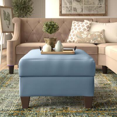 Birch Lane Fairchild 44x22 Rectangle Standard Slipcovered Ottoman Body Fabric: Ronan Linen
