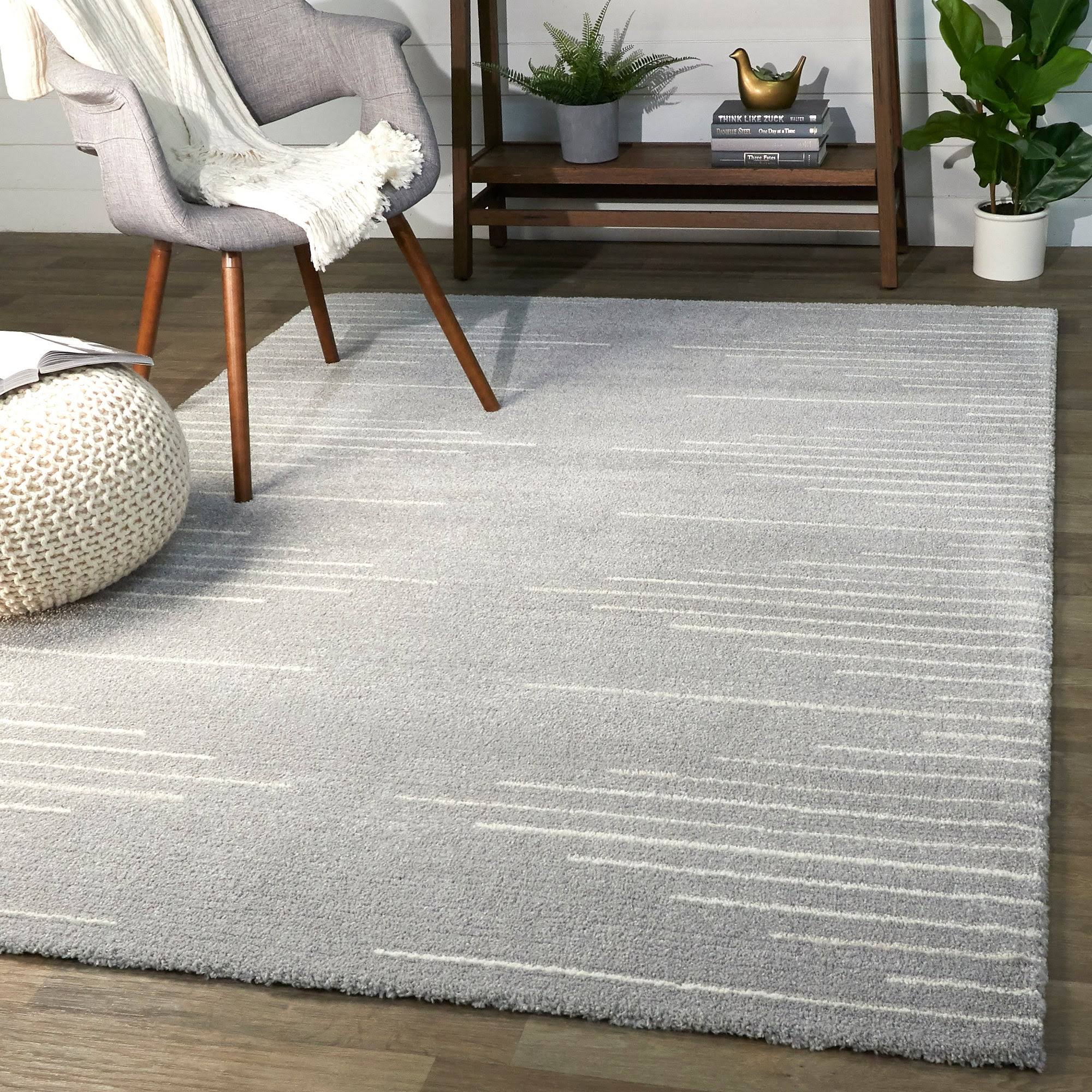 BALTA Chatham Grey 5 ft. x 7 ft. Modern Stripe Area Rug