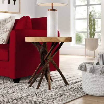 Mader Solid Wood Tree Stump End Table Birch Lane Table Base Color: Natural