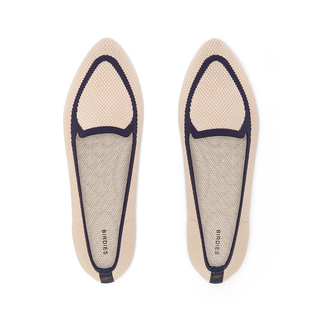 Birdies The Blackbird - Eggshell Shoes - Washable | Vegan , Size 6.5