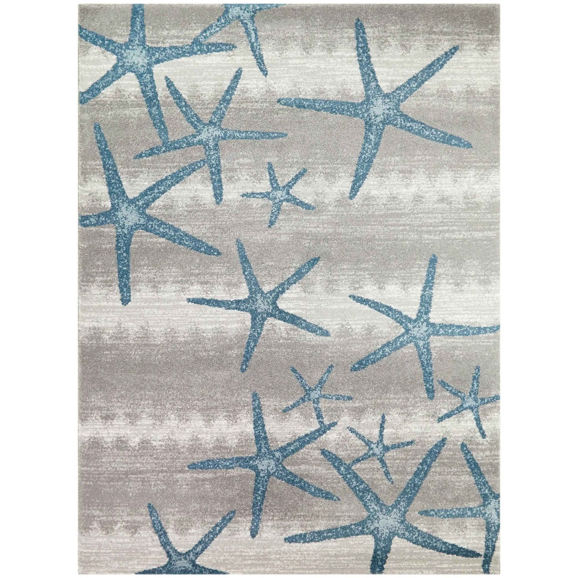 Balta Indoor Grey Martin Coastal Starfish Area Rug, 5&3x22 x 7&