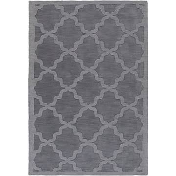 Blankenship Geometric Handmade Wool Gray Area Rug Charlton Home Rug Size: Rectangle 9& x 12&