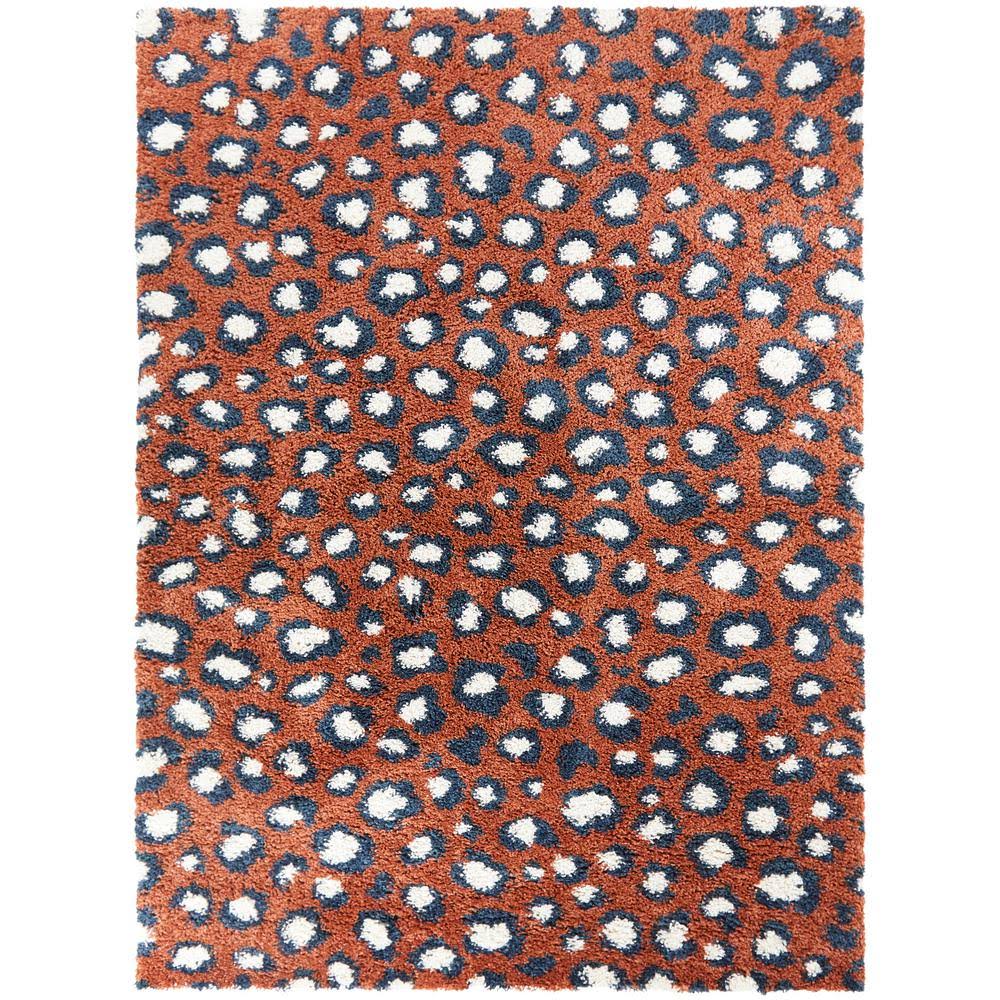 BALTA Alma Leopard Print Rust 5 ft. x 7 ft. Area Rug, Red