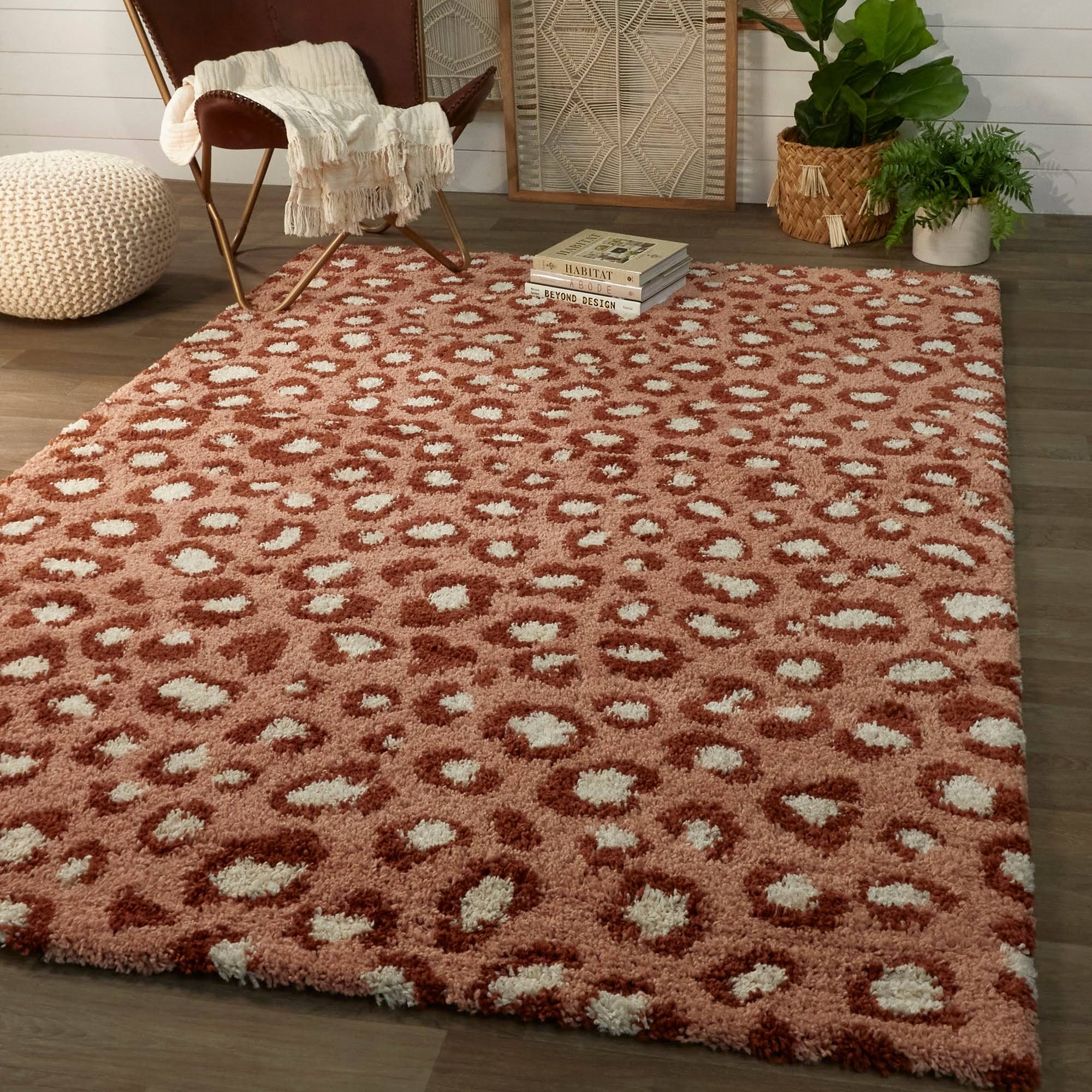 BALTA Alma Leopard Print Pink 8 ft. x 10 ft. Area Rug
