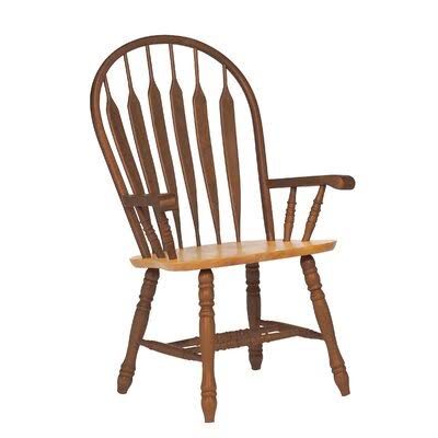 Elick Malaysian Oak Solid Wood Windsor Back Dining Chair Birch Lane Color: Nutmeg / Rich Honey Light Oak
