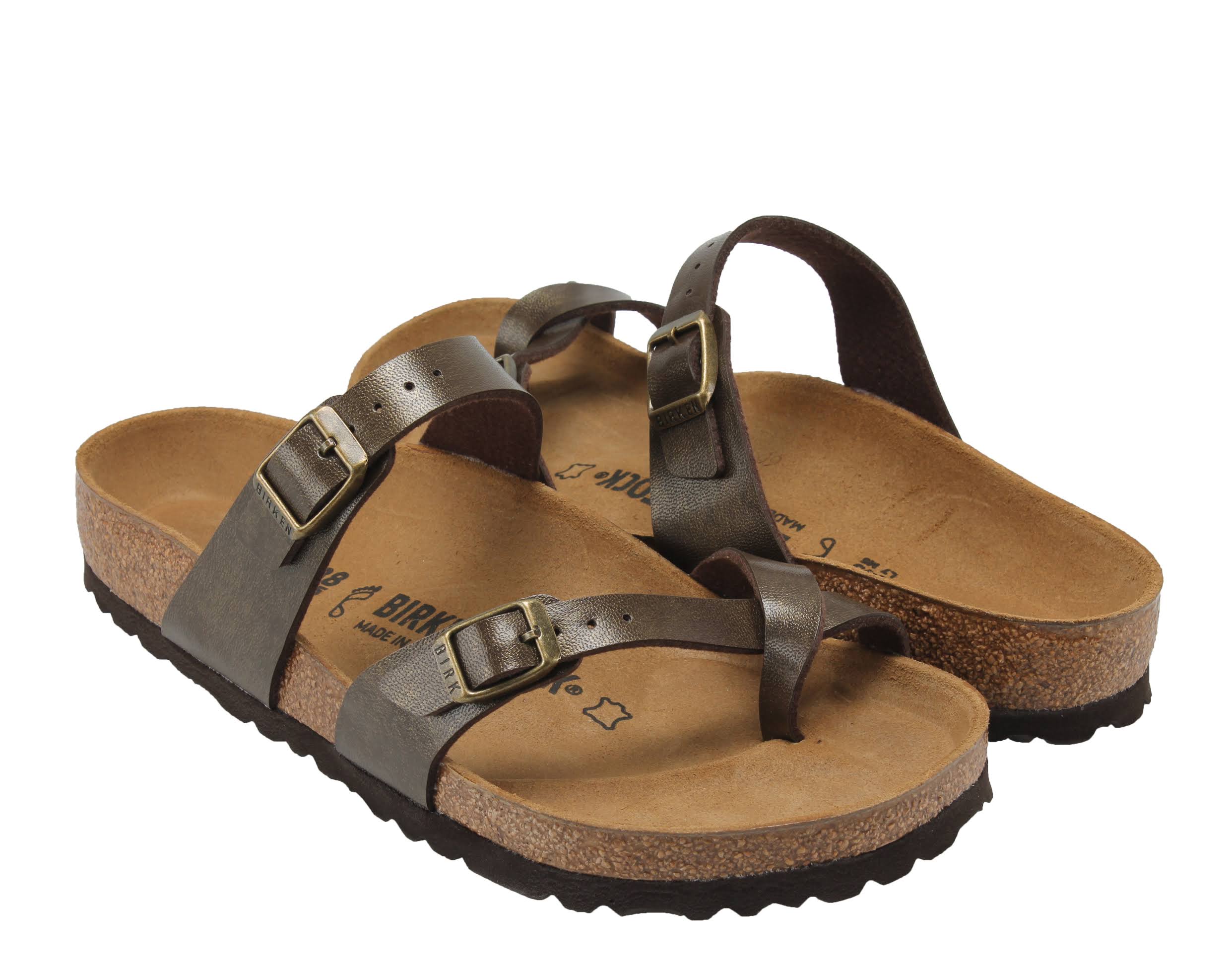 Birkenstock Women's Mayari Sandal - 37 Narrow - Golden Brown Birko-Flor