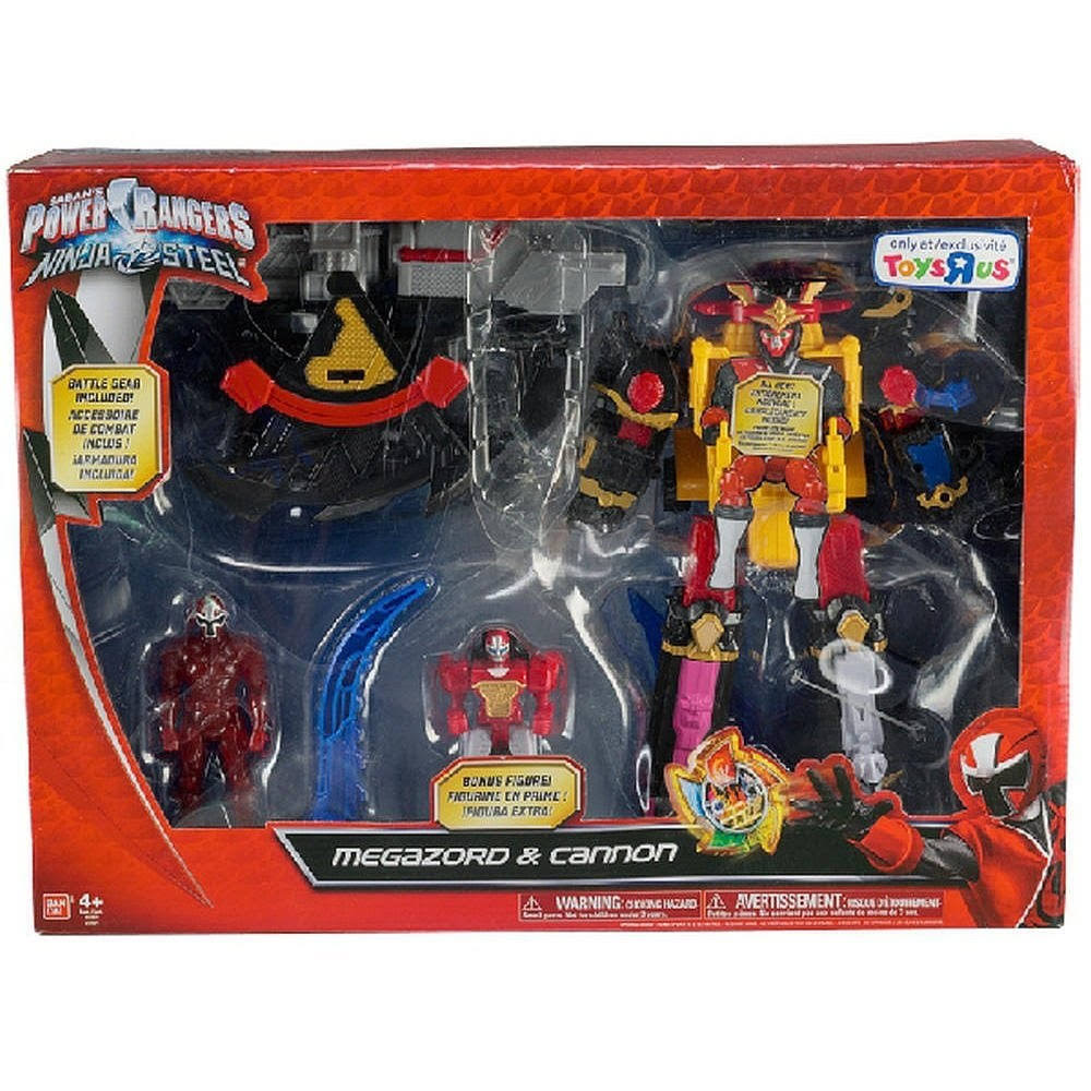 Power Rangers Ninja Steel Megazord & Cannon Action Figure Set