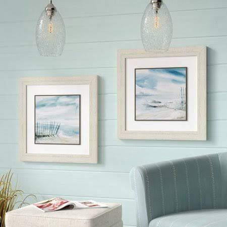 Subtle Mist - 2 Piece Picture Frame Print Set on Paper Highland Dunes
