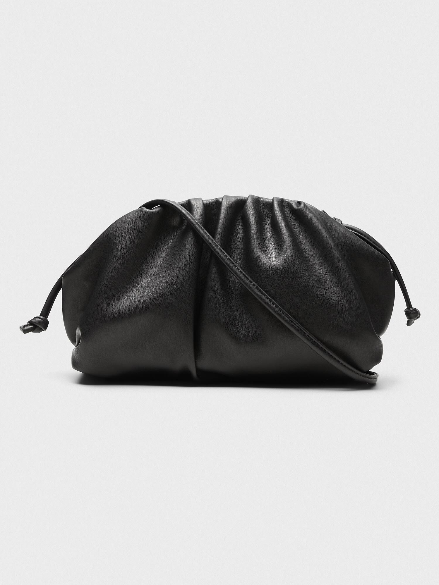 Women's Soft Pouch Crossbody Bag Black