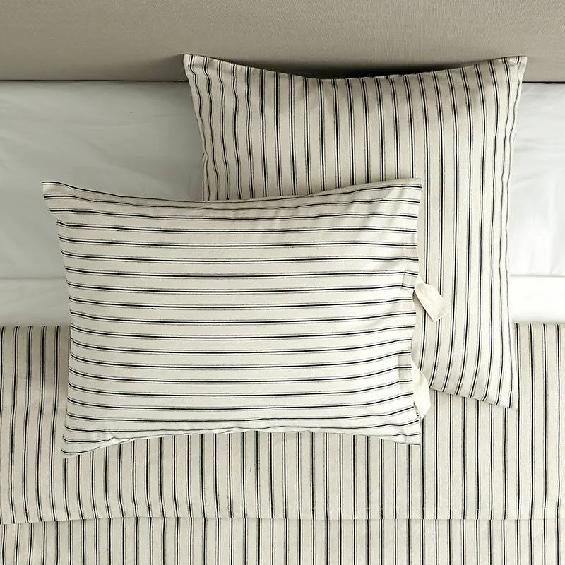 Ticking Stripe Sham Navy - Ballard Designs