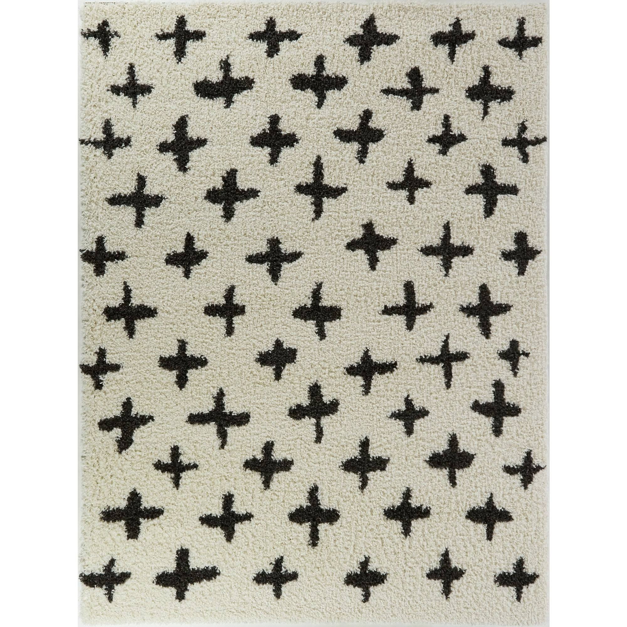 BALTA Delany Cream 5 ft. x 7 ft. Plush Plus Area Rug, Ivory