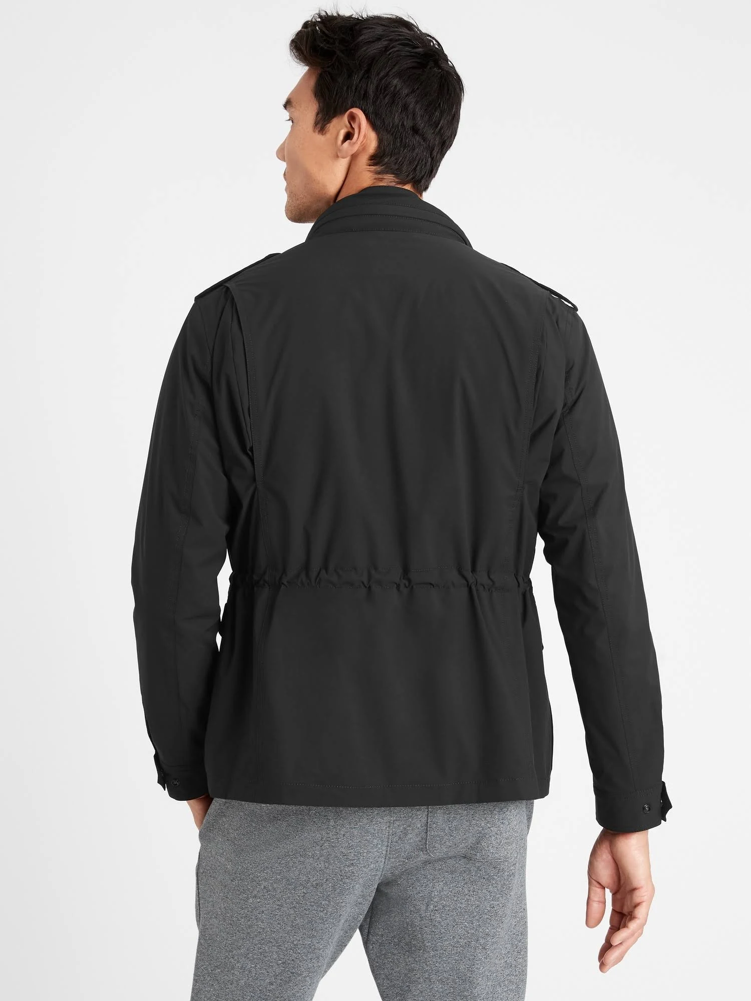 Banana Republic Men's Motion Tech Field Jacket Black Tall Size L