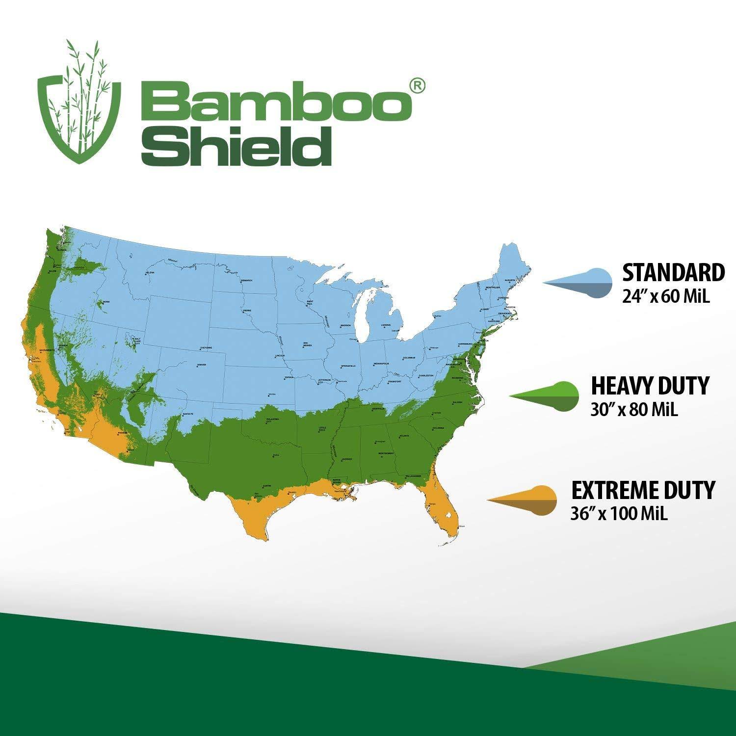 Bamboo Shield - 75 Feet Long x 24 inch x 60 Mil - Bamboo Root Barrier/Water Barrier