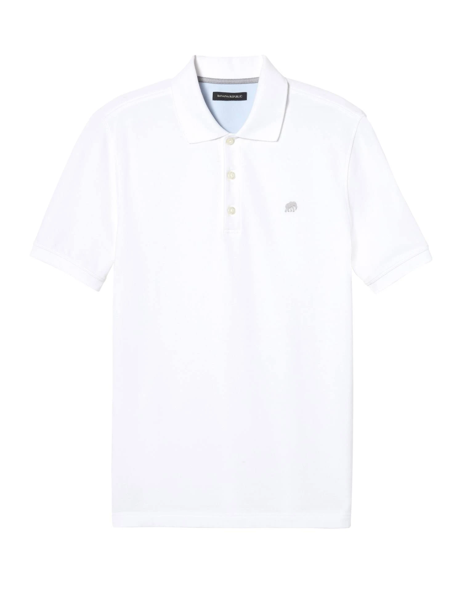 Banana Republic Men's Signature Pique Polo Shirt White Tall Size L
